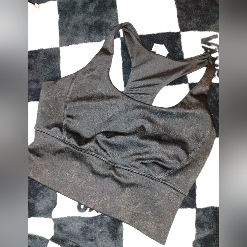 90 Degree By Reflex Gray Sleeveless Crop Tank Top